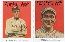 Dover Reprint 1915 Crackerjack Lot of 2 New York Giants Fred Merkle Larry Doyle