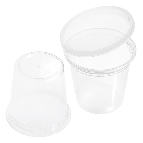 36 Pcs Food Storage Plastic Containers with Lids Deli Soup Disposable/Reusable - Picture 7 of 8