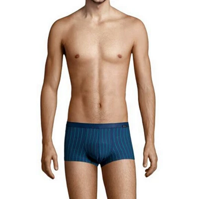 Boxer SKINY taille L bleu pétrole et fines rayures vertes caleçon slip vêtement - Photo 1/4