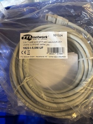 TTL-Network Ethernet Netzwerk Patch Kabel LAN Ultra Flex Cat. 6A 5 Meter Neu