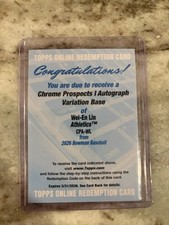Wei-En Lin Base Variation Auto  Redemption 2026 Bowman Chrome 1st Athletics