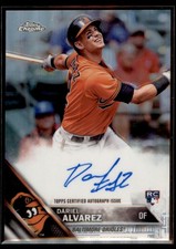 2016 Topps Chrome Rookie Autographs Refractor Dariel Alvarez Rookie Auto /499
