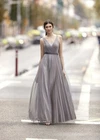 WOMEN GIRL ELEGANT CEREMONY DRESS LONG TULLE BELT CARLA RUIZ ART.94420