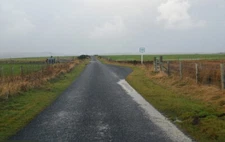 Photo 6x4 Passing Place Grimeston Looking westwards along the lane to Hin c2008