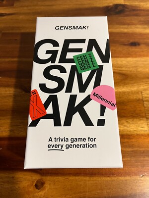 GENSMAK Party Game - Engaging Multi-Generational Trivia Game - New In Box
