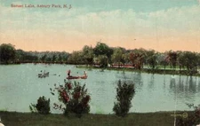 c1910 Rowboat People Sunset Lake Asbury Park New Jersey P11