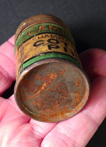 vintage CAMPBELL Tin - filled w/ Auto Hammerlock Pins - Bridgeport Conn - Picture 4 of 6