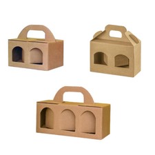 Scatola Cartone Porta Vasetti Marmellata e Miele con Maniglia Confezione Regalo