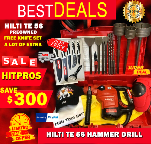 HILTI TE 56 HAMMER DRILL, PREOWNED 