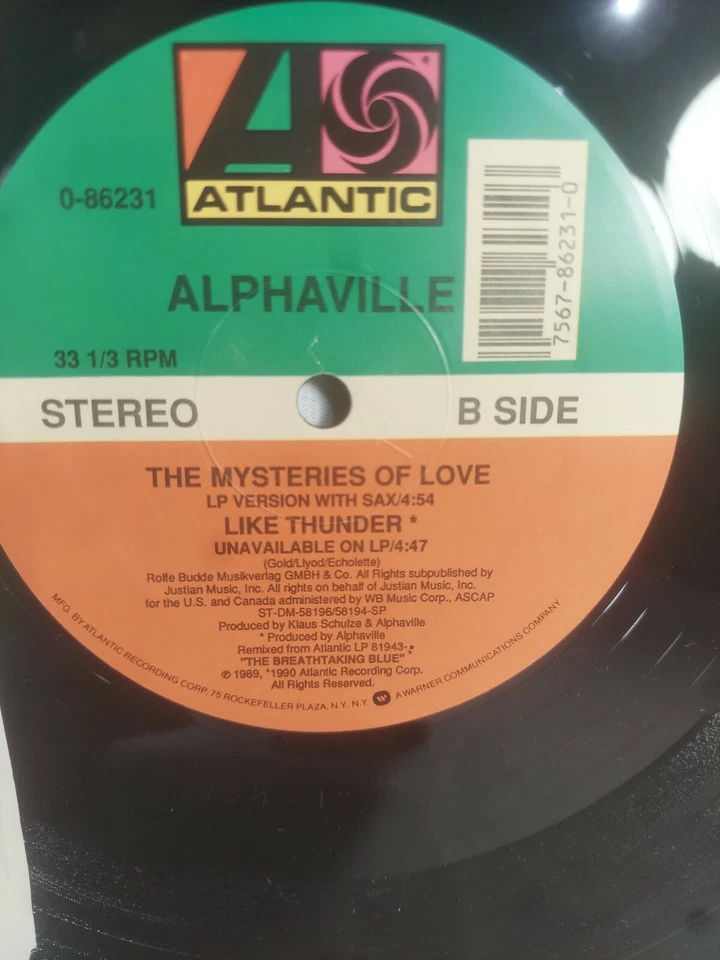 Alphaville Mysteries Of Love "The Breathtaking Blue" German 0-86231 EX/NM LP  - Image 2 of 3