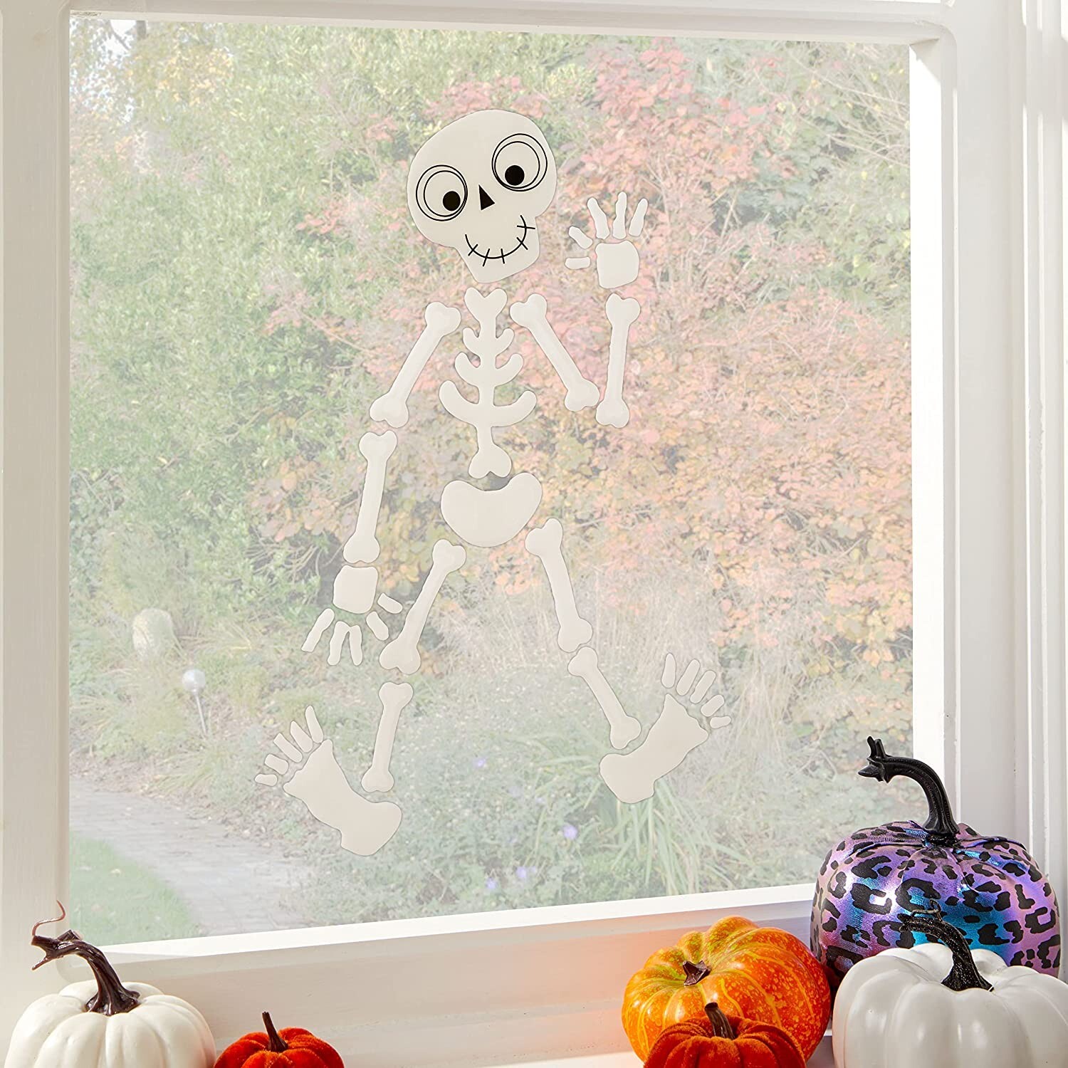Halloween Skeleton Gel Cling Window Decoration