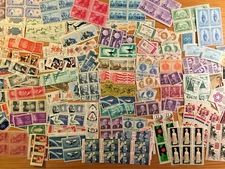 USA,VINTAGE,MID-CENTURY,MINT,UNUSED,LOT OF 40+ ALL DIFFERENT STAMPS, COLLECTION 