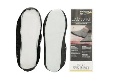 REGIA Ledersohlen für Hüttenschuhe mit Anleitung Hüttenschuhsohlen
