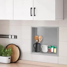 Stainless steel Waterproof Preformed Recessed Shower Niche Shelf Bathroom Tile