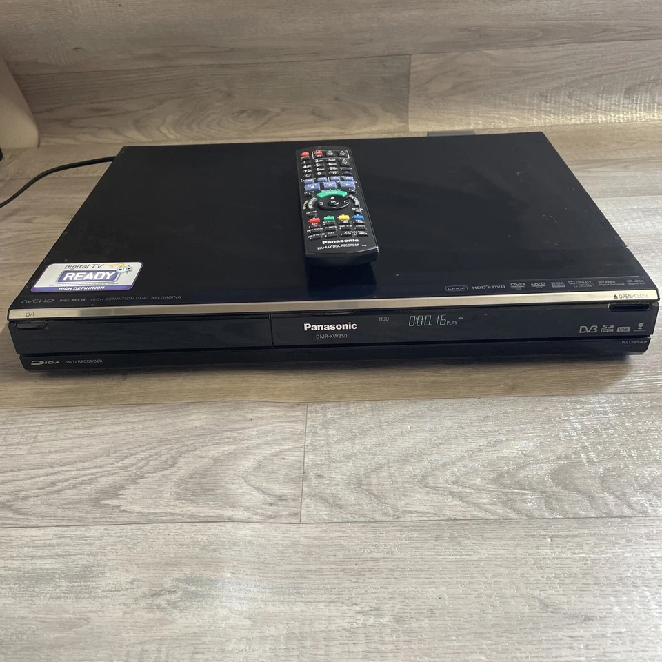 Panasonic DMR-XW350 HDD Recorder DVD Player DVR mit Fernbedienung getestet funktioniert sehr guter Zustand