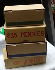 * Lot - Heavy Duty STORAGE BOXES for Nickels, Dimes & Quarter ROLLS - NEW