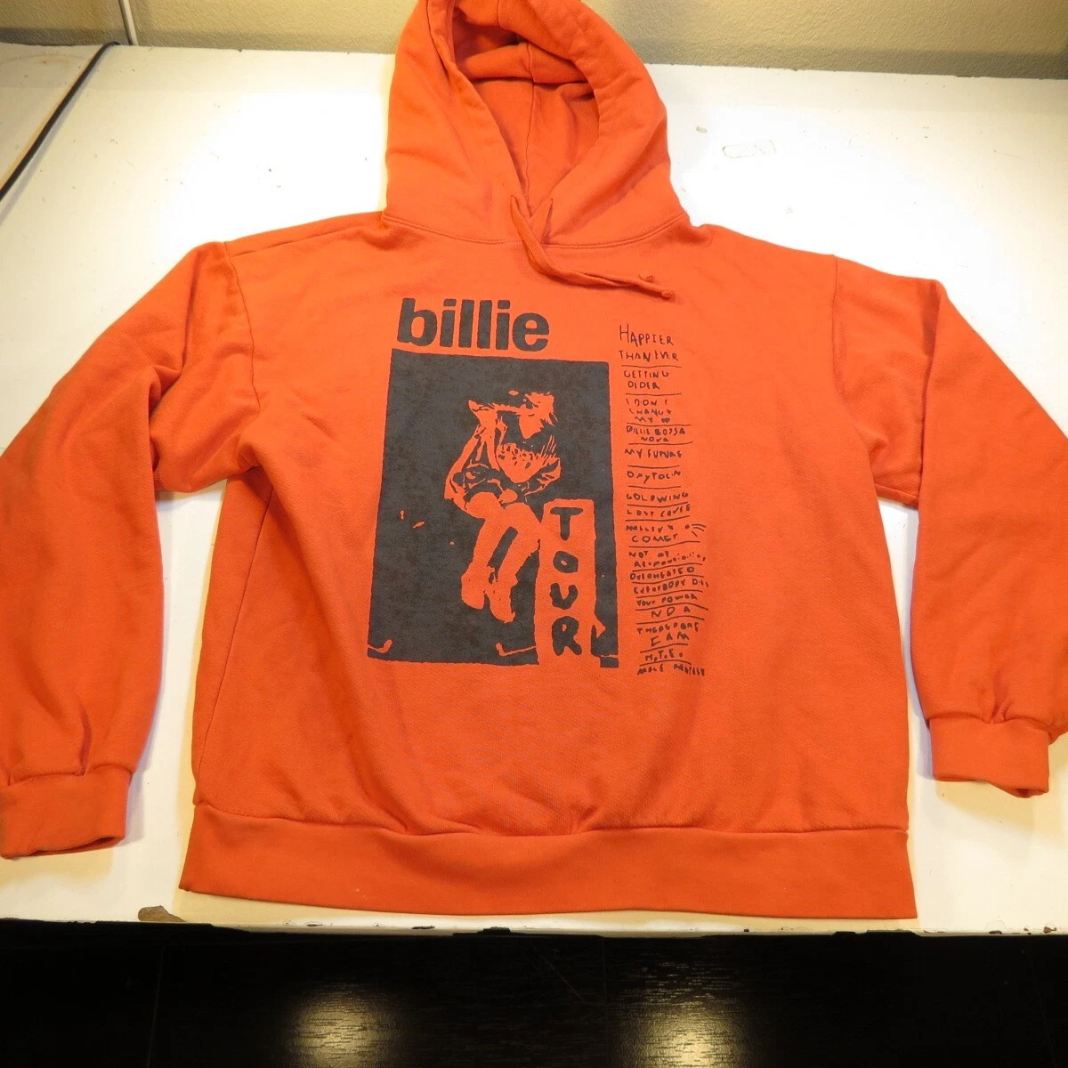 AUTHENTIC BILLIE EILISH HAPPIER THAN EVER CONCERT TOUR HOODIE SWEATSHIRT M