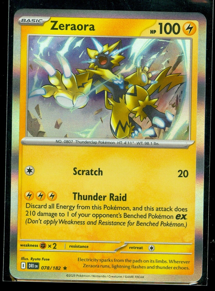 Zeraora 2025 Scarlet & Violet: Destined Rivals #078/182 Holo Price