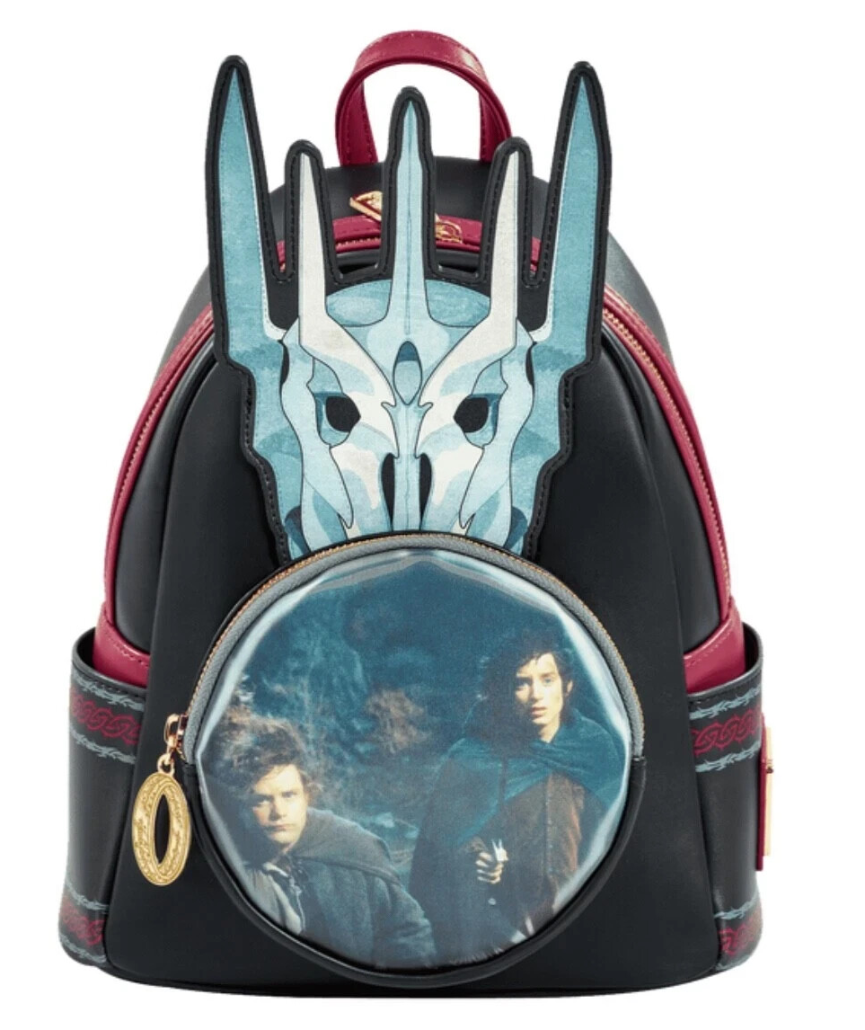 ?RARE NWT Loungefly Lord of the Rings Mini Backpack - Multicolor Movie Collage Loungefly Lord of the Rings LOTR Movie Collage Womens Double  main image 3