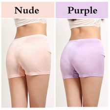 Lady Knitted Silk Shorts Stretch Boxer Underwear Underpant Knicker Safety Pants