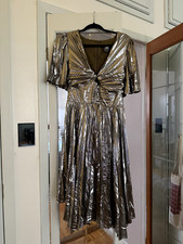 New Metallic Anthropologie dress Medium Petite 