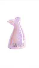 RAE DUNN Lustrous Ceramic “SUN KISSED” Mermaid Tail Pink 7” Pearlescent