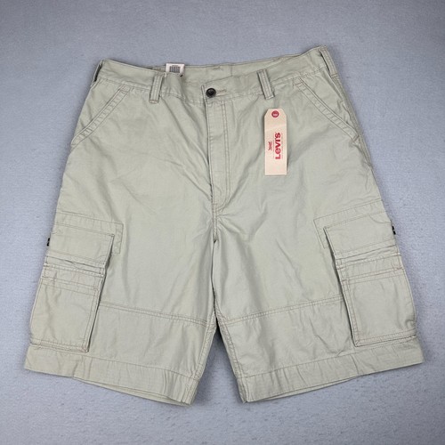 Levis Squad Cargo Shorts Mens 38 Beige Skate Paratrooper Heavyweight Baggy NWT