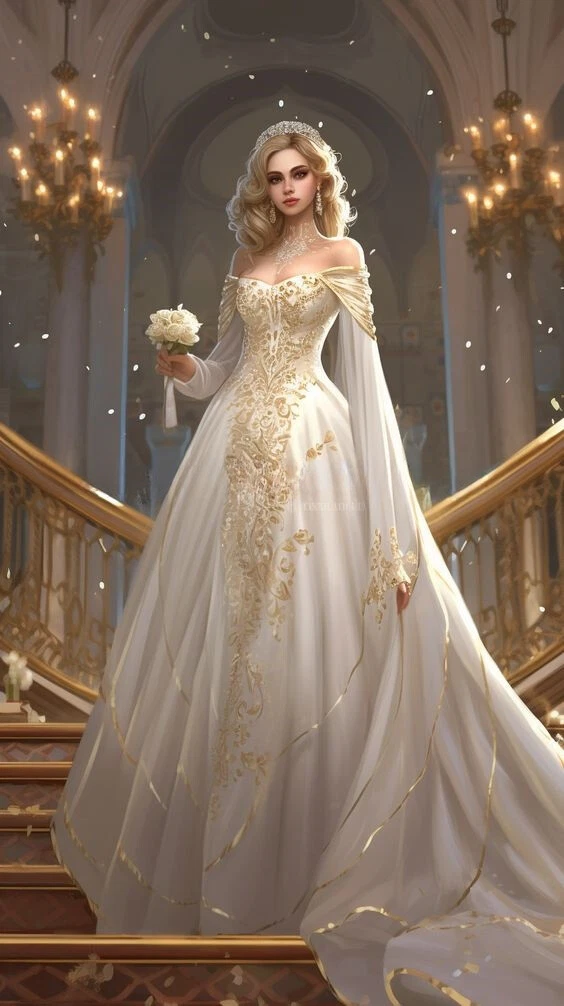 Historic Medieval Prom Dress Gold Applique One Shoulder Queen Evening Fairy