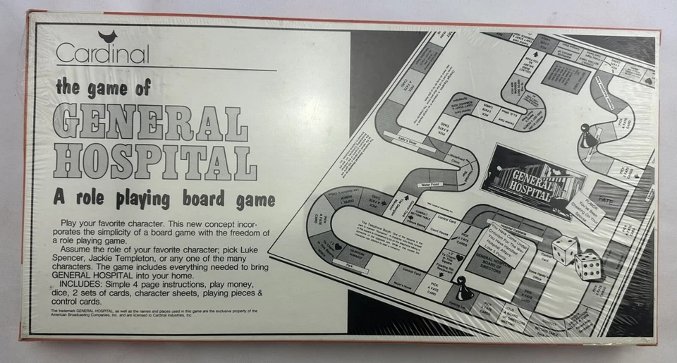 1982 General Hospital Board Game by Cardinal New/Sealed FREE SHIPPING - Image 2 of 2