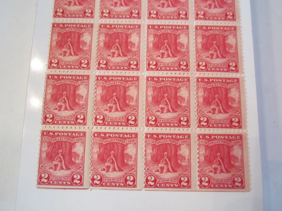 1928 U.S. STAMP SCOTT #645 TWO CENT PARTIAL STAMP SHEET OF 20 STAMPS - OFC-D - Image 3 of 4