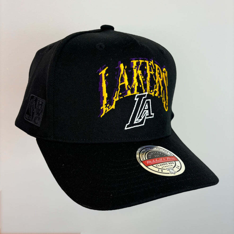 Mitchell & Ness HWC NBA Los Angeles Lakers Suga Glitch Snapback Hat Black