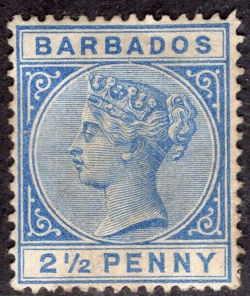 BARBADOS 1882 5 NEW before selling STAMP 62 Sc. New sales MH #