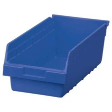 Akro-Mils Shelf Storage Bin, Plastic, Blue, 6 in H, 8 3/8 in W, 30088BLUE