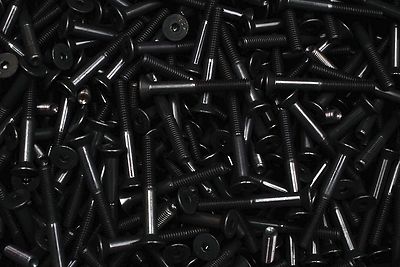 (50) Flat Socket Head 5/16-18 x 2-1/2 Machine Screw Allen Plain Black