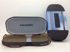 COCOONS Amber Polarized Sunglasses/Eyeglasses Over Rx Clip-on REC 15-58 Bronze