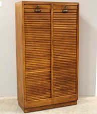 ANTIKE AKTENSCHRANK Büroschrank ROLLSCHRANK ROLLADENSCHRANK -EICHE- anfang 20.Jh