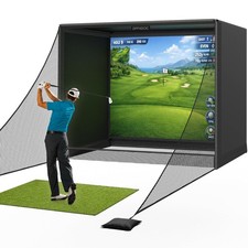 DPFHDCIC Golf Simulator Enclosure - 10x8 FT Practice 10x8x5 ft, Black