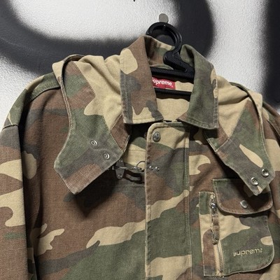 SS23 Supreme Canvas Clip Jacket Tan Camo | eBay