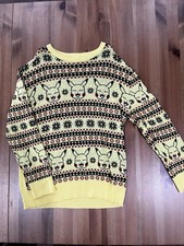 Pokemon Pikachu Youth s Large Woven Winter Snowflake Holiday Sweater