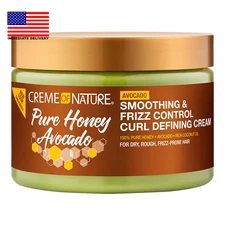 Pure Honey Define Hair Food Smoothing & Frizz Control Curl Defining Cream, Defin