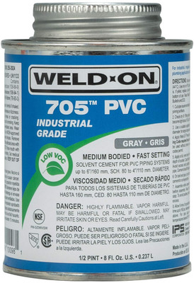 10098 705 Industrial Grade PVC Medium-Bodied High Strength Solvent Cement - Fast