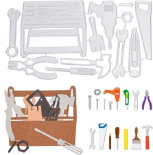 Toolbox and Tools Cutting Dies for Card Making Father'S Tool Cut Die for Father'