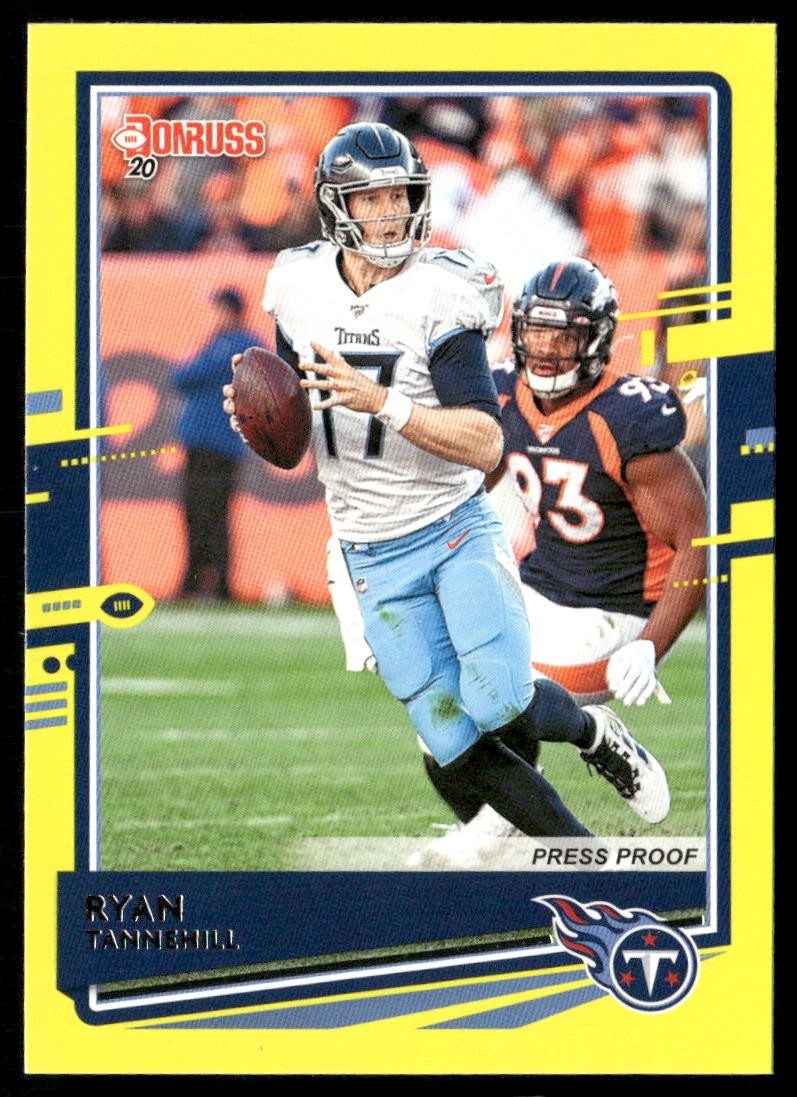 2020 Donruss #246 Ryan Tannehill Press Proof Yellow