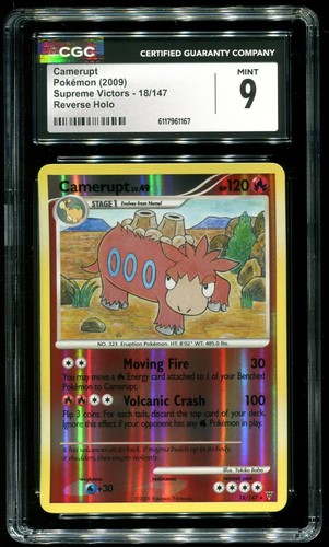CGC 9 Camerupt Reverse Holo Supreme Victors 2009 Pokemon Card #18