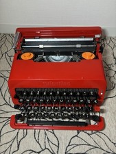 Olivetti Valentine Typewriter Red With Case RARE Used thumbnail