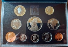 1997 UK Royal Mint Proof Set of 10 Coin Collection in case COA