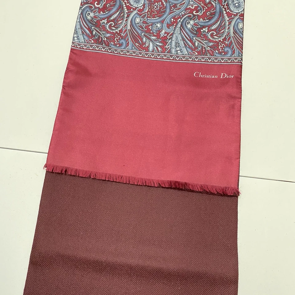 Christian Dior шелк и шерсть пейсли узор двусторонний мужской украли - Изображение 2 из 4