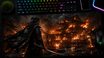 Ghost of Tsushima XXL Mouse Pad Jin Sakai Samurai Gaming Desk Mat