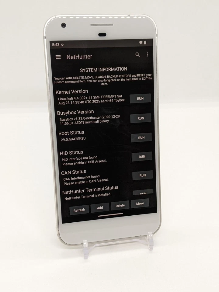 Smartphone Degoogled Pixel XL 128GB Rooted Lineage OS 22.2 Kali Nethunter Plateado Foto 3 de 4