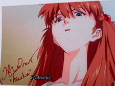 Asuka Langley “Pathetic” Evangelion Sticker SIGNED by Voice Actor TIFFANY GRANT
